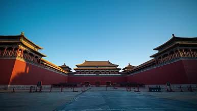 北京故宫午门日出延时摄影的预览图